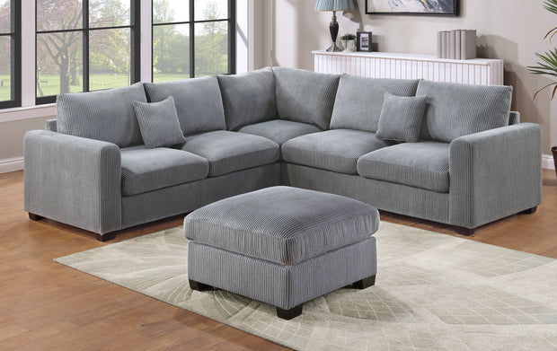 3-PC SECTIONAL (OTTOMAN INCLUDED)